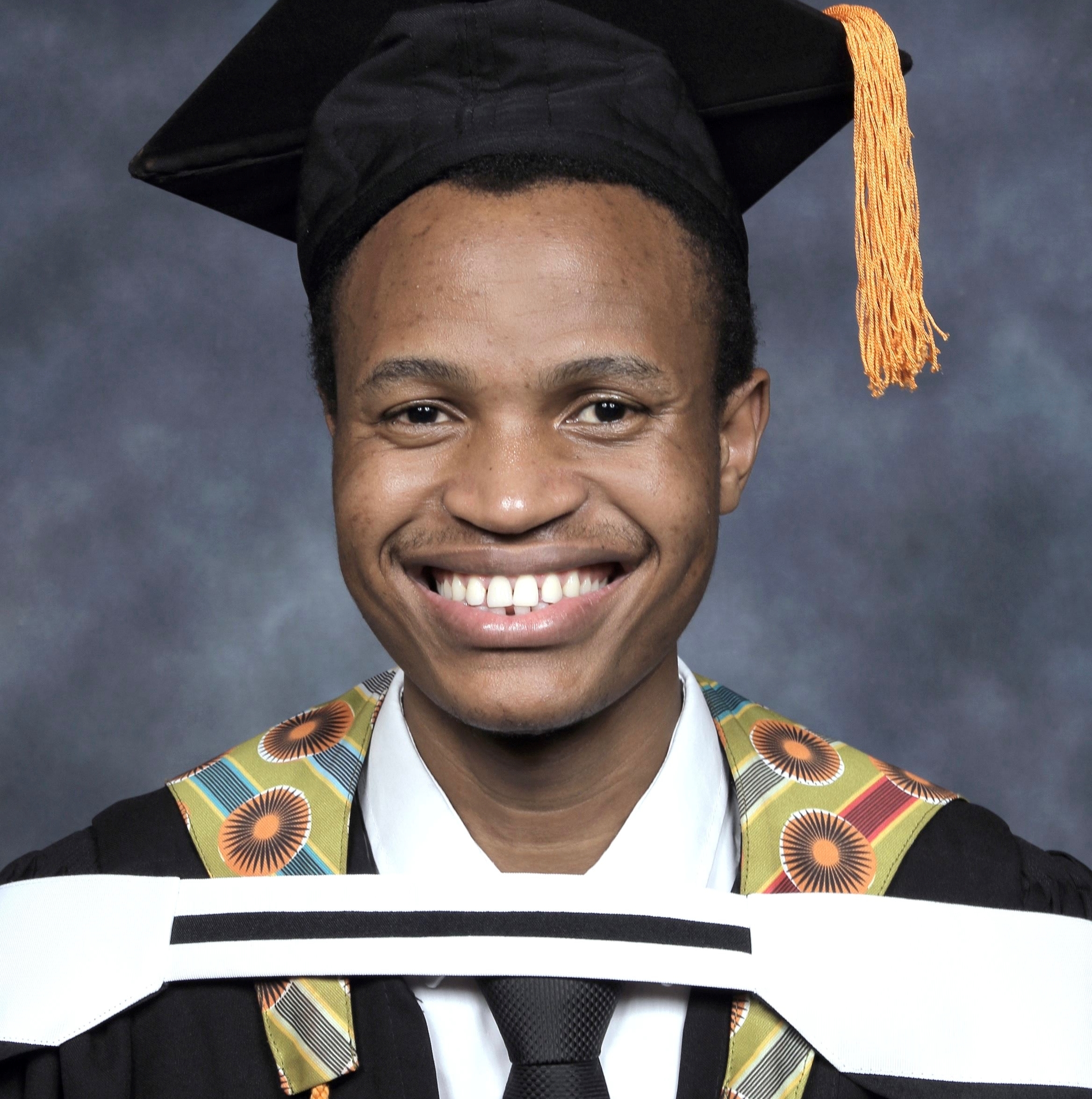 A person in a graduation gown